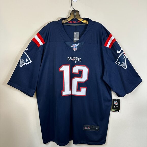 NFL Authentic Nike New England Patriots Brady #12 On-Field Jersey Men's XL - Picture 2 of 12